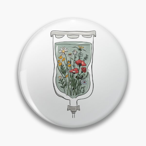 Item preview, Infusion Nurse Drip Bag With Wildflowers designed and sold by WildPalette-Art.