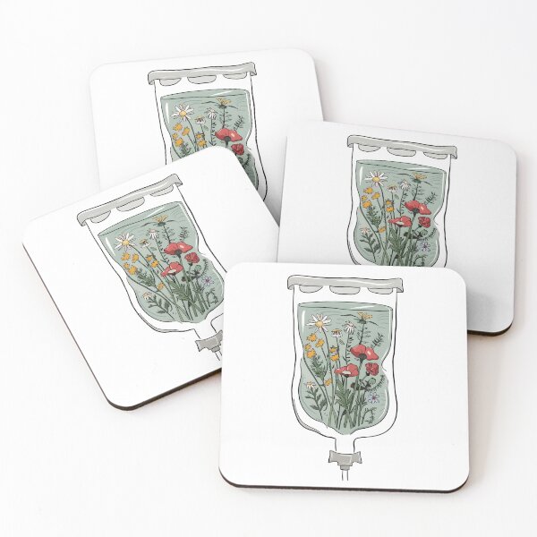 Item preview, Infusion Nurse Drip Bag With Wildflowers designed and sold by WildPalette-Art.