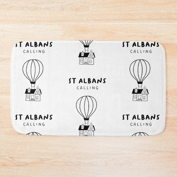 Item preview, St Albans Calling - Fun Hot Air Balloon and House Drawing | City in England / UK designed and sold by RM-Journey.