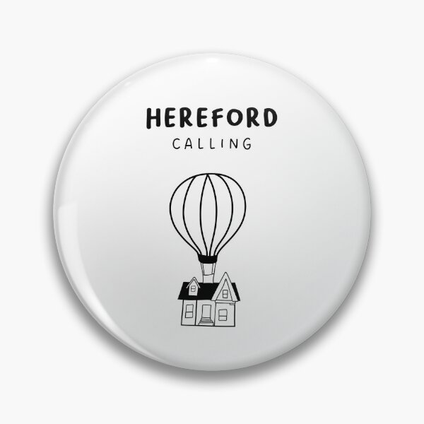 Item preview, Hereford Calling - Fun Hot Air Balloon and House Drawing | City in England / UK designed and sold by RM-Journey.