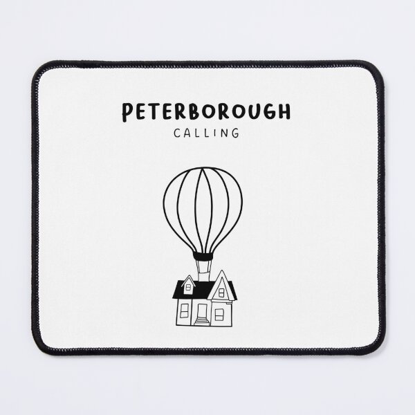 Item preview, Peterborough Calling - Fun Hot Air Balloon and House Drawing | City in England / UK designed and sold by RM-Journey.