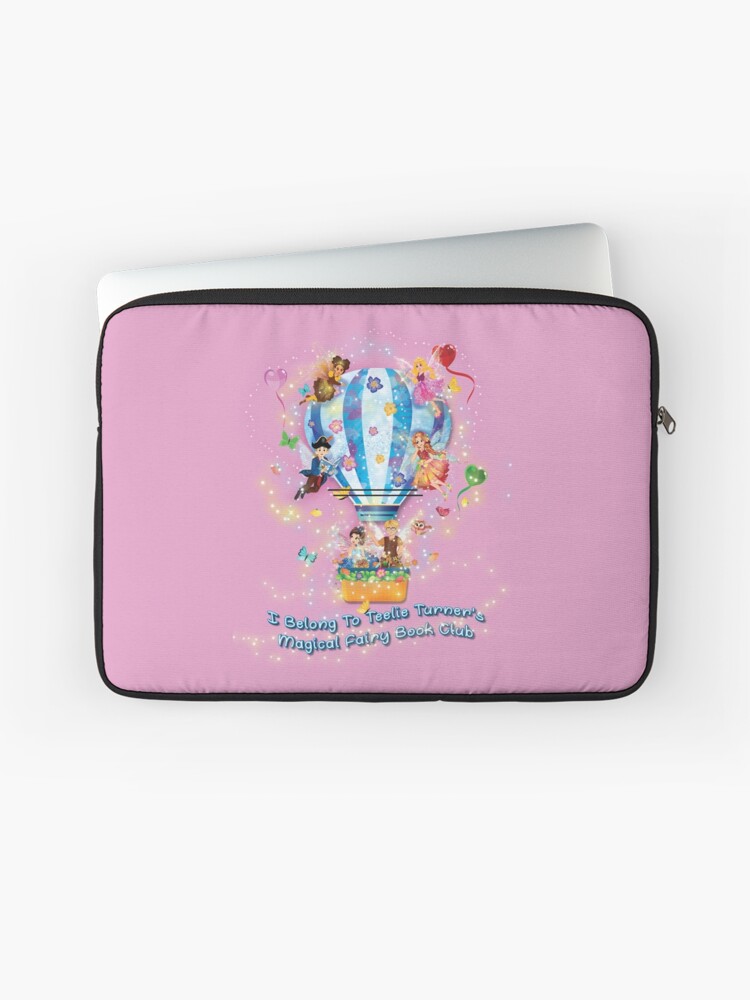 Thumbnail 1 of 2, Laptop Sleeve, Up~UP~and Away With The Magical Fairy's Balloon~Pink Surprise™ designed and sold by FairyBookClub.
