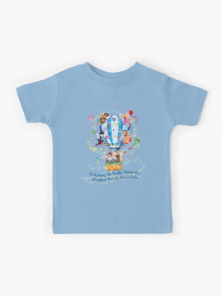 Thumbnail 1 of 2, Kids T-Shirt, Up~UP~and Away With The Magical Fairy's Balloon~Pink Surprise™ designed and sold by FairyBookClub.