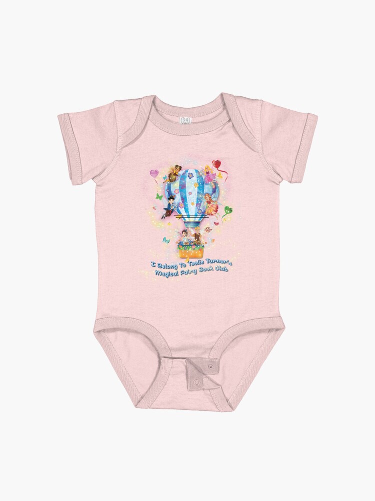 Thumbnail 1 of 2, Baby One-Piece, Up~UP~and Away With The Magical Fairy's Balloon~Pink Surprise™ designed and sold by FairyBookClub.
