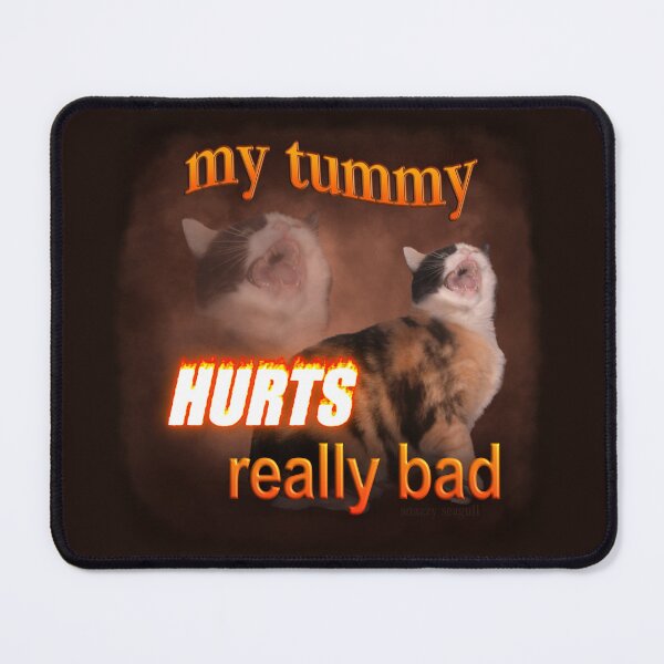 Item preview, My Tummy Hurts Really Bad - Cat word art designed and sold by snazzyseagull.