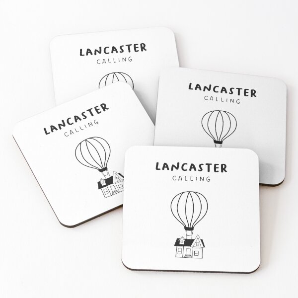 Item preview, Lancaster Calling - Fun Hot Air Balloon and House Drawing | City in England / UK designed and sold by RM-Journey.