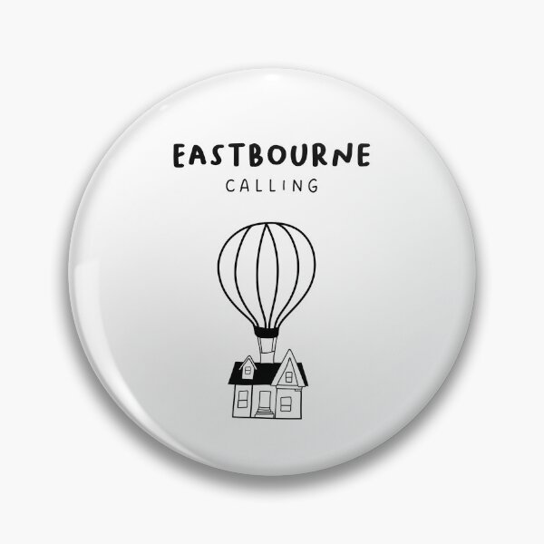 Item preview, Eastbourne Calling - Fun Hot Air Balloon and House Drawing | City in England / UK designed and sold by RM-Journey.