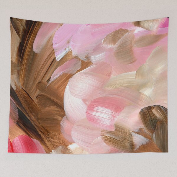 Item preview, “Araminta” Collection 10, Pink Beige And Brown Abstract Acrylic Painting designed and sold by BlessartAE.