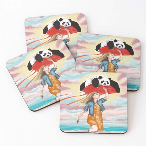 Item preview, Adorable panda watching the sky sitting on the roof designed and sold by Pandositive.