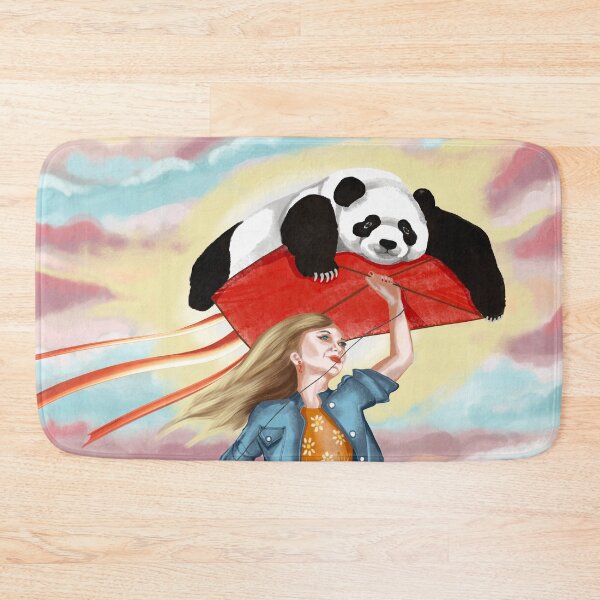 Item preview, Adorable panda watching the sky sitting on the roof designed and sold by Pandositive.