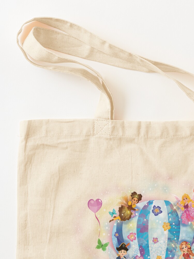 Thumbnail 3 of 5, Tote Bag, Up~UP~and Away With The Magical Fairy's Balloon~Pink Surprise™ designed and sold by FairyBookClub.