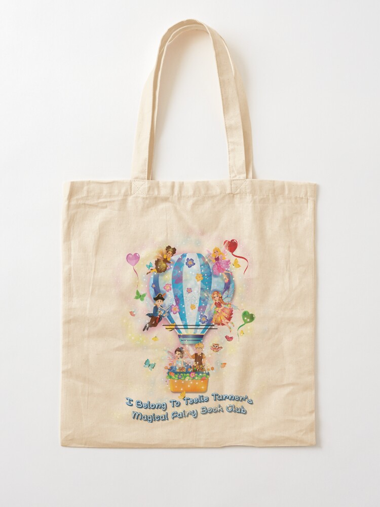 Thumbnail 2 of 5, Tote Bag, Up~UP~and Away With The Magical Fairy's Balloon~Pink Surprise™ designed and sold by FairyBookClub.