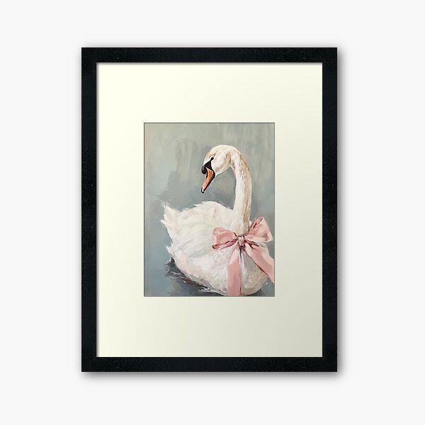 Aperçu de l'œuvre cygne coquette avec un noeud rose  créée et vendue par lady Hana.