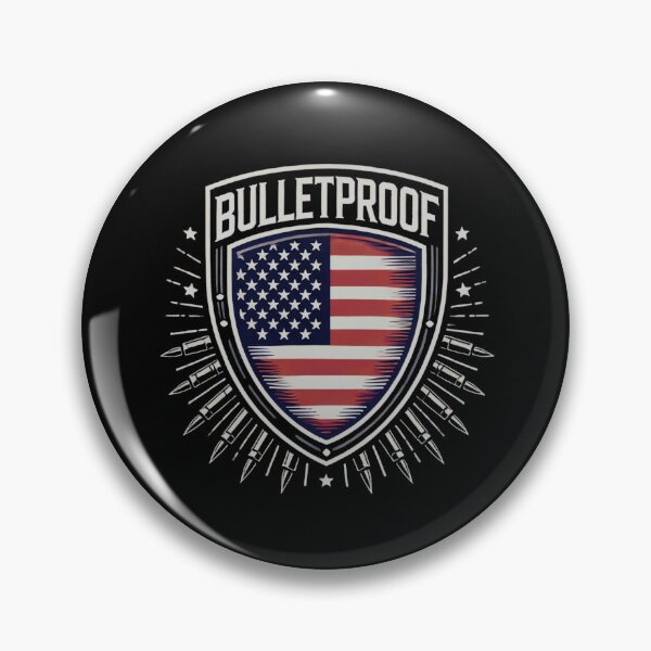 Item preview, Bulletproof Patriotic Shield American Flag designed and sold by Watercolored-Me.