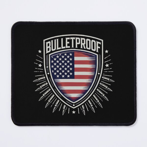 Item preview, Bulletproof Patriotic Shield American Flag designed and sold by Watercolored-Me.