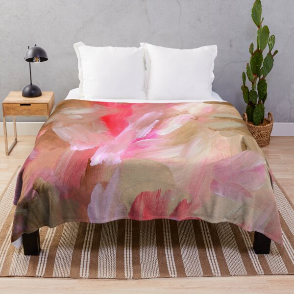 Item preview, “Elodie” Collection 10, Pink Beige and Brown Acrylic Abstract Print designed and sold by BlessartAE.