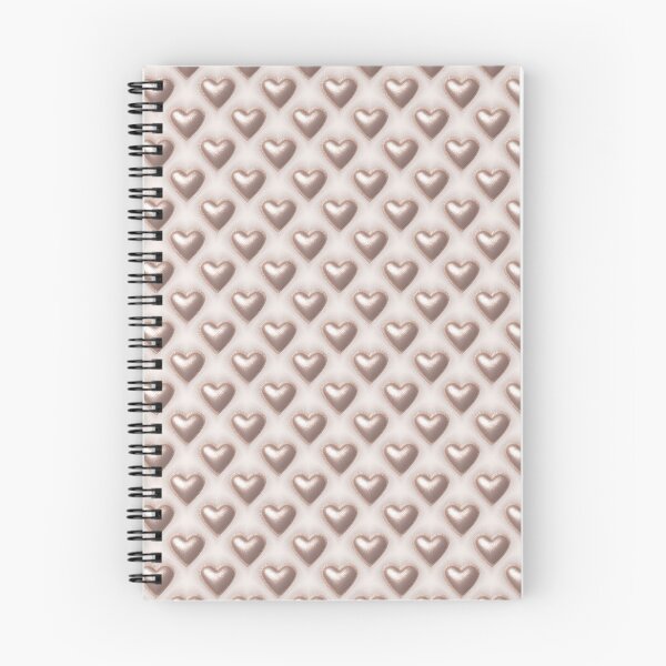 Item preview, Pastel brown and silver Shiny 3D  hearts pattern designed and sold by My-fake-places.