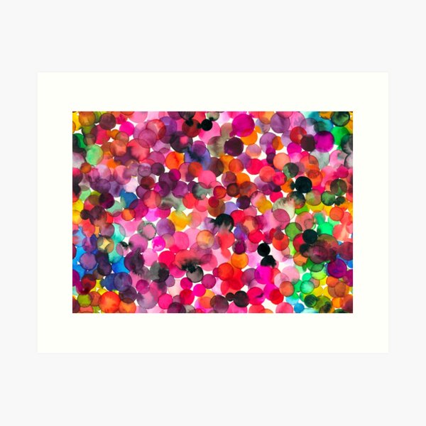 Watercolor dots Art Print