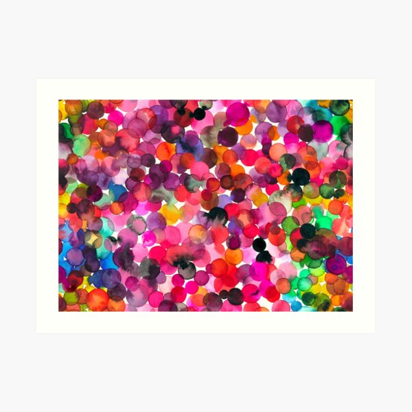 Watercolor dots Art Print