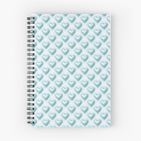 Item preview, Sky-blue and silver Shiny 3D  hearts pattern designed and sold by My-fake-places.