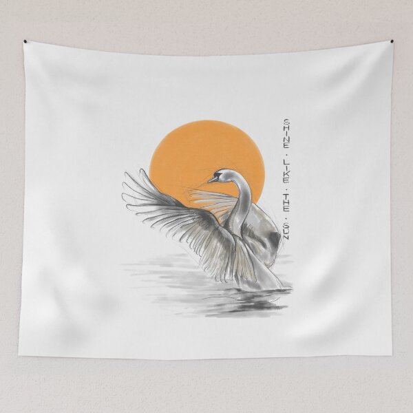 Item preview, Graceful Swan Swimming on a Lake designed and sold by Pandositive.