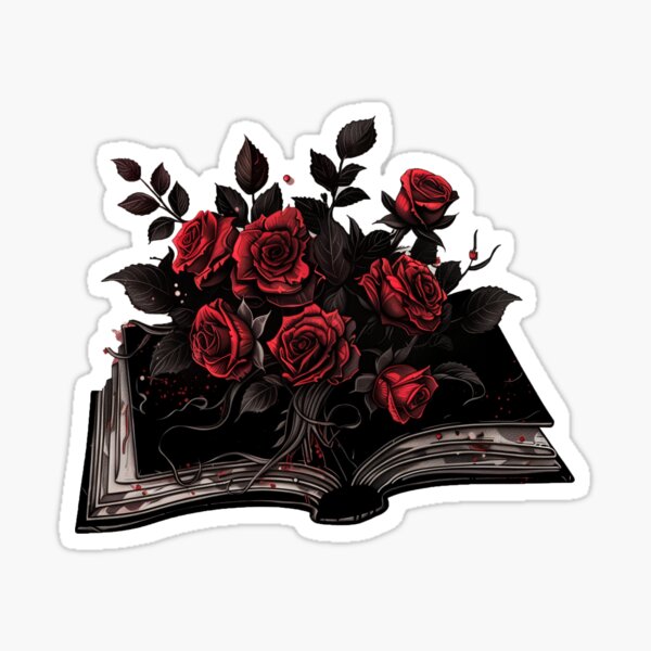 Artikel-Vorschau von Offenes Buch und Rosen, designt und verkauft von Texoid.