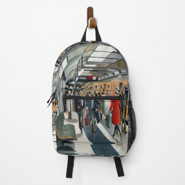 Item preview, Vibrant Paris Metro Station: Urban Life in Motion designed and sold by CARRAANN.