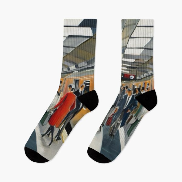 Item preview, Vibrant Paris Metro Station: Urban Life in Motion designed and sold by CARRAANN.