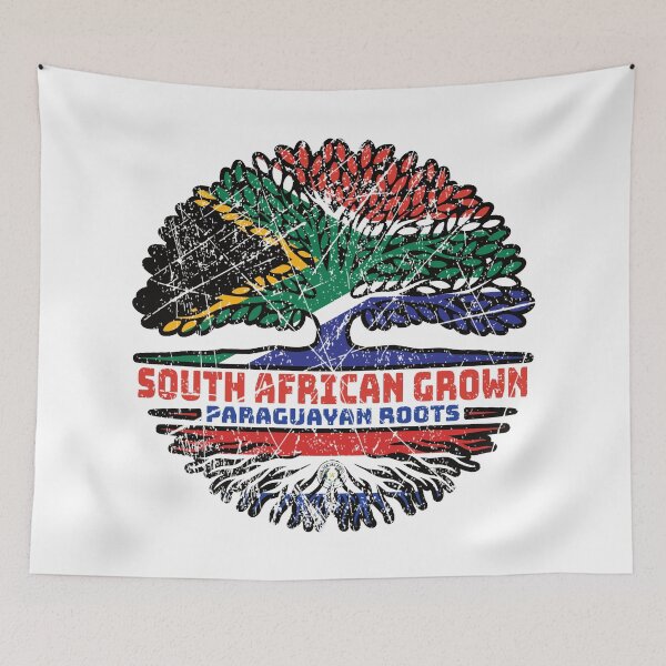Item preview, Paraguay Paraguayan South African South Africa Tree Roots Flag designed and sold by FlagX.