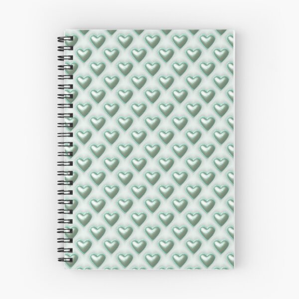 Item preview, Green and silver Shiny 3D  hearts pattern designed and sold by My-fake-places.