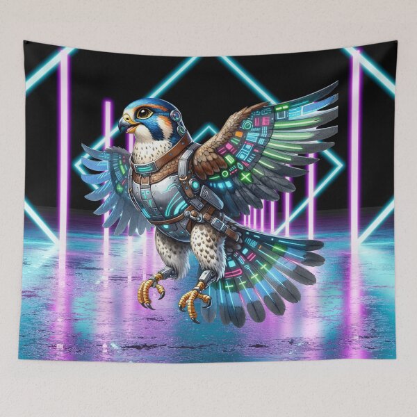 Item preview, Neon Cyber Hawk designed and sold by Sillytoe.
