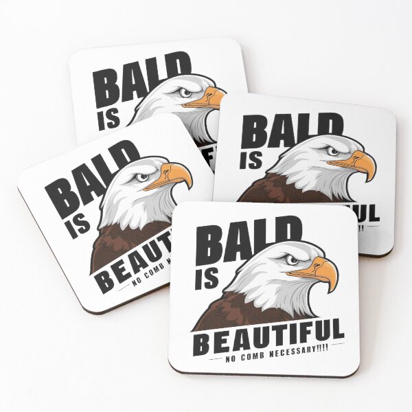 Item preview, bald is beautiful - no comb necessarry - bald eagle designed and sold by pixelated_echoes.