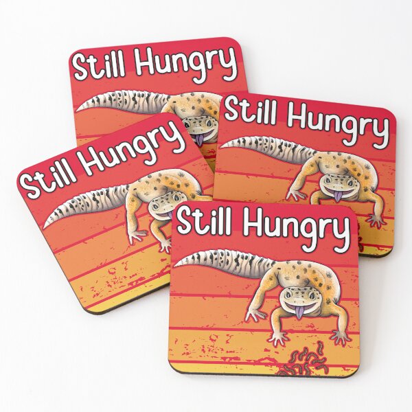Item preview, Still Hungry Leopard Geco and Bugs Funny Design designed and sold by BeataY6Art.