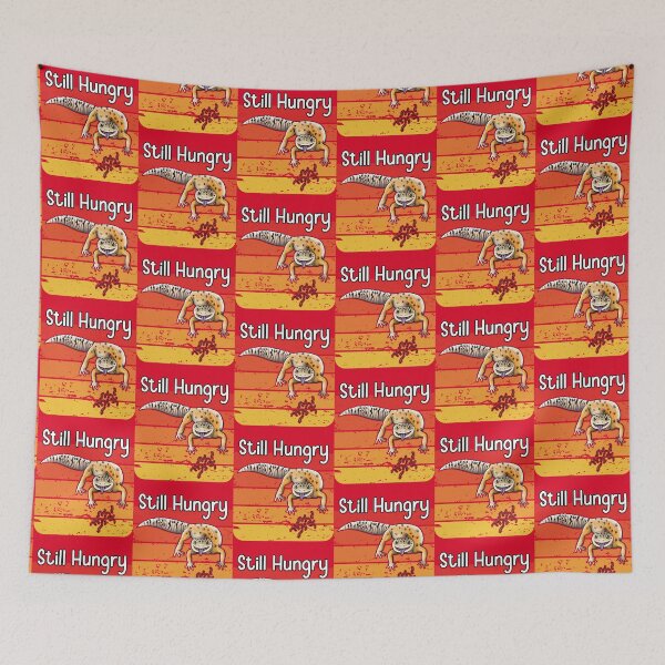 Item preview, Still Hungry Leopard Geco and Bugs Funny Design designed and sold by BeataY6Art.