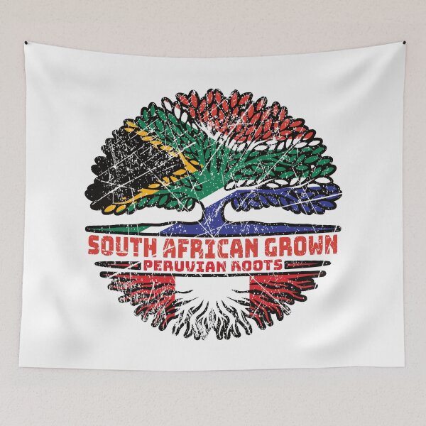 Item preview, Peru Peruvian South African South Africa Tree Roots Flag designed and sold by FlagX.