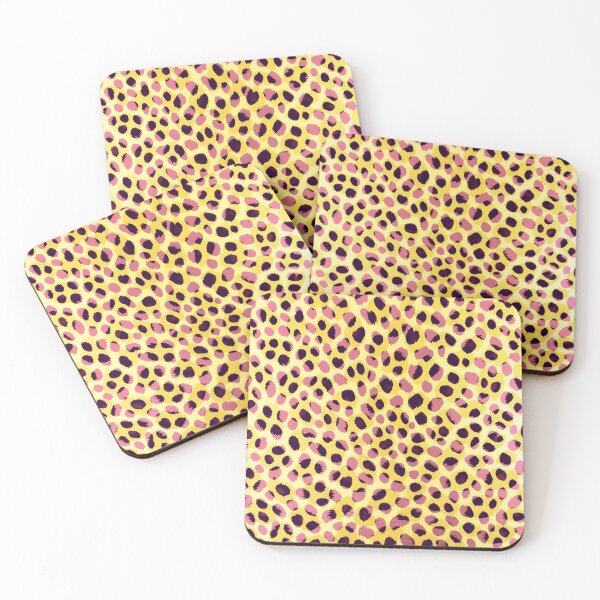 Item preview, Pink and Yellow Leopard Skin - Unique Abstract Pattern designed and sold by SportyAndArtful.
