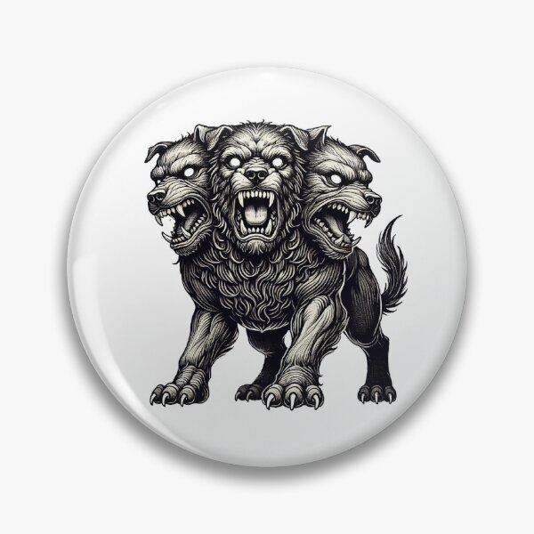 Item preview, Cerberus Greek Mythology Mythical Three-Headed Dog  designed and sold by The Junto Shop.