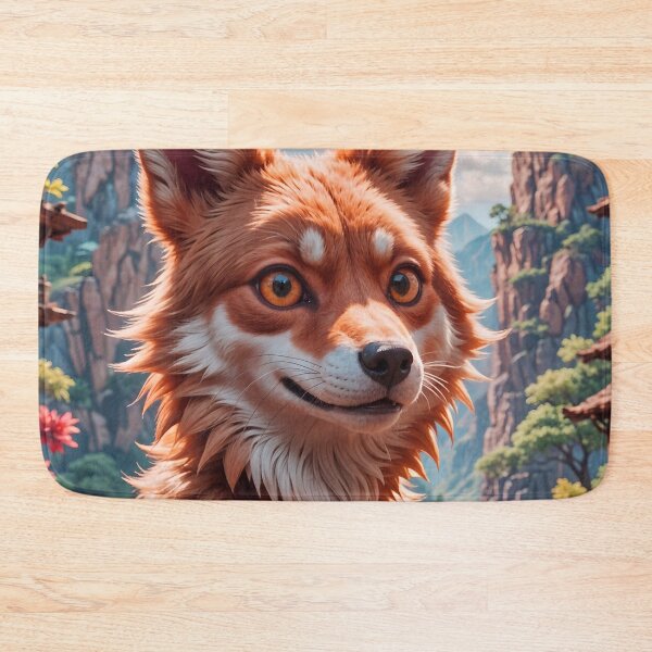 Item preview, Cute Wild Coyote Dog In A Mountain Desert Landscape designed and sold by TheArtOfPat.