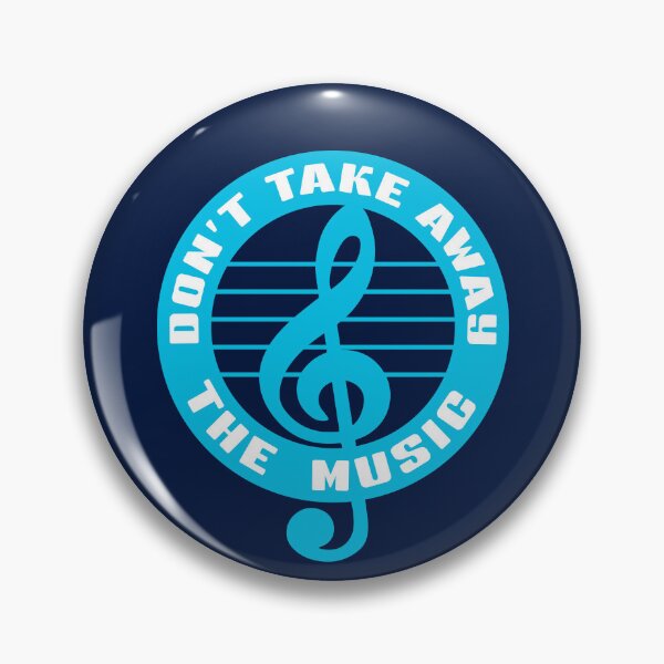 Item preview, DON'T TAKE AWAY THE MUSIC. V2. BLUE/WHITE. POCKET PRINT. designed and sold by 5hertz.