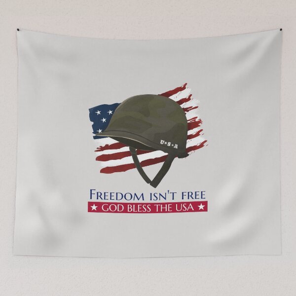 Item preview, Freedom isn't free, GOD BLESS THE USA designed and sold by CalliesTees.