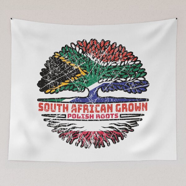 Item preview, Poland Polish South African South Africa Tree Roots Flag designed and sold by FlagX.