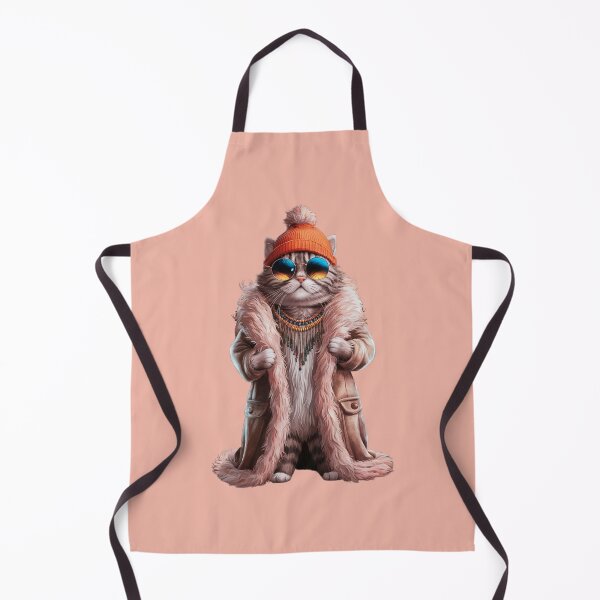 Item preview, A stylish cat in sunglasses and a fur coat designed and sold by NiRia Spot.