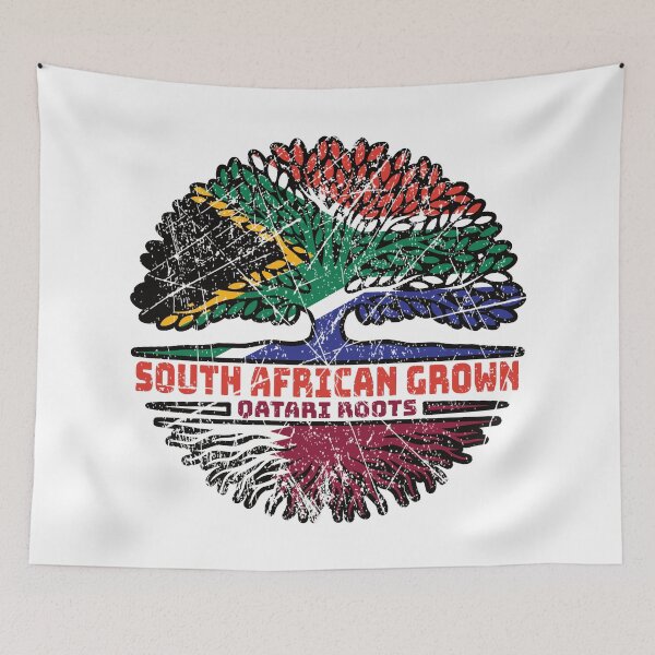 Item preview, Qatari Qatar South African South Africa Tree Roots Flag designed and sold by FlagX.