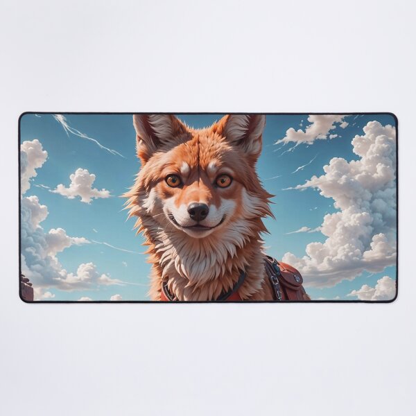 Item preview, Cute Wild Coyote Dog In A Mountain Desert Landscape designed and sold by TheArtOfPat.
