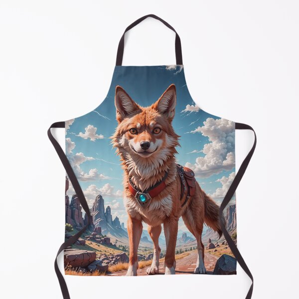 Item preview, Cute Wild Coyote Dog In A Mountain Desert Landscape designed and sold by TheArtOfPat.