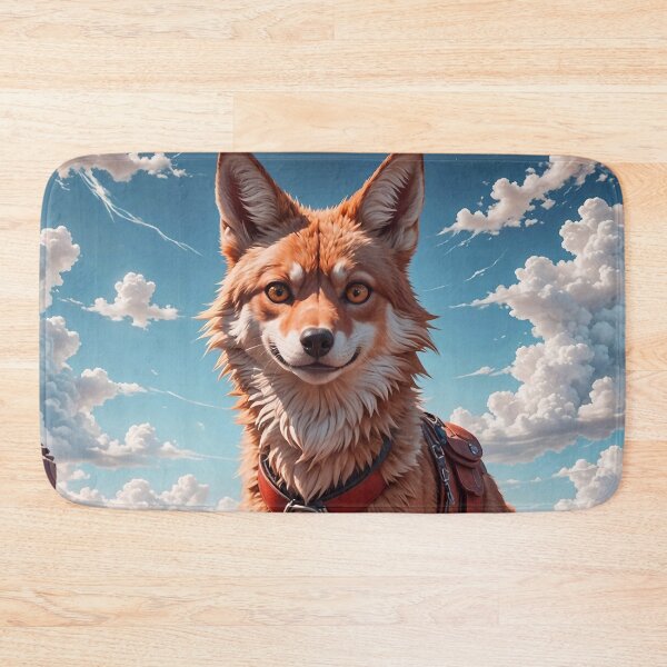 Item preview, Cute Wild Coyote Dog In A Mountain Desert Landscape designed and sold by TheArtOfPat.