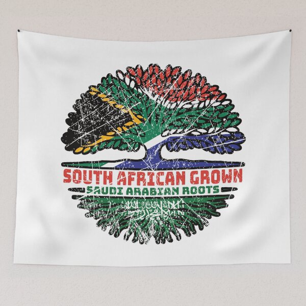 Item preview, Saudi Arabia Saudi Arabian South African South Africa Tree Roots Flag designed and sold by FlagX.