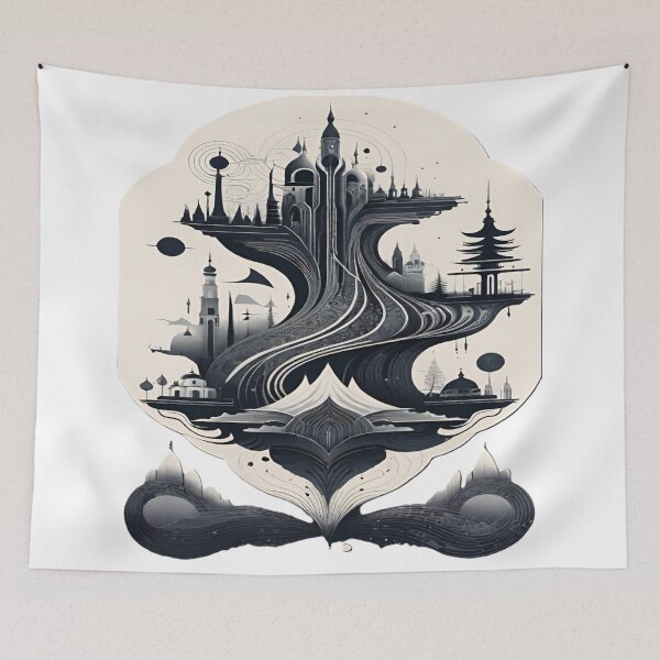 Item preview, Architectural Harmony: An Abstract Fusion designed and sold by merve02shop.