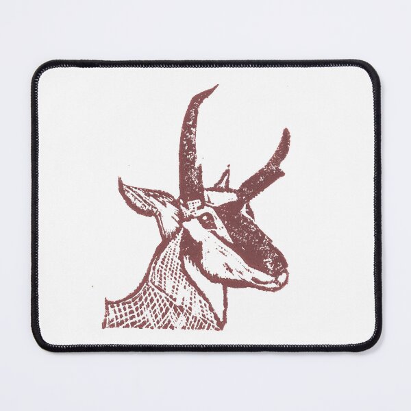 Item preview, pronghorn antelope block print designed and sold by CrittersByLola.