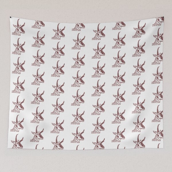 Item preview, pronghorn antelope block print designed and sold by CrittersByLola.